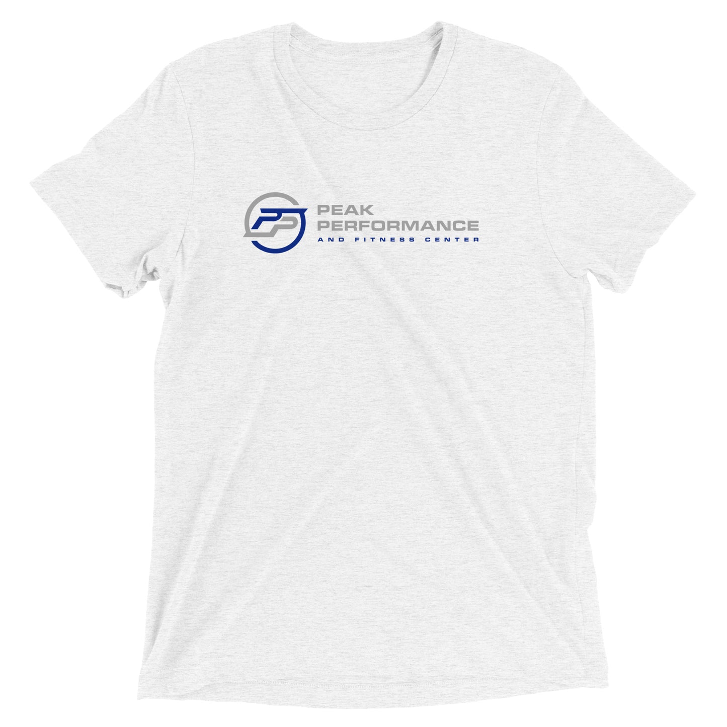 Short sleeve tirblend unisex t-shirt grey and dark blue logo