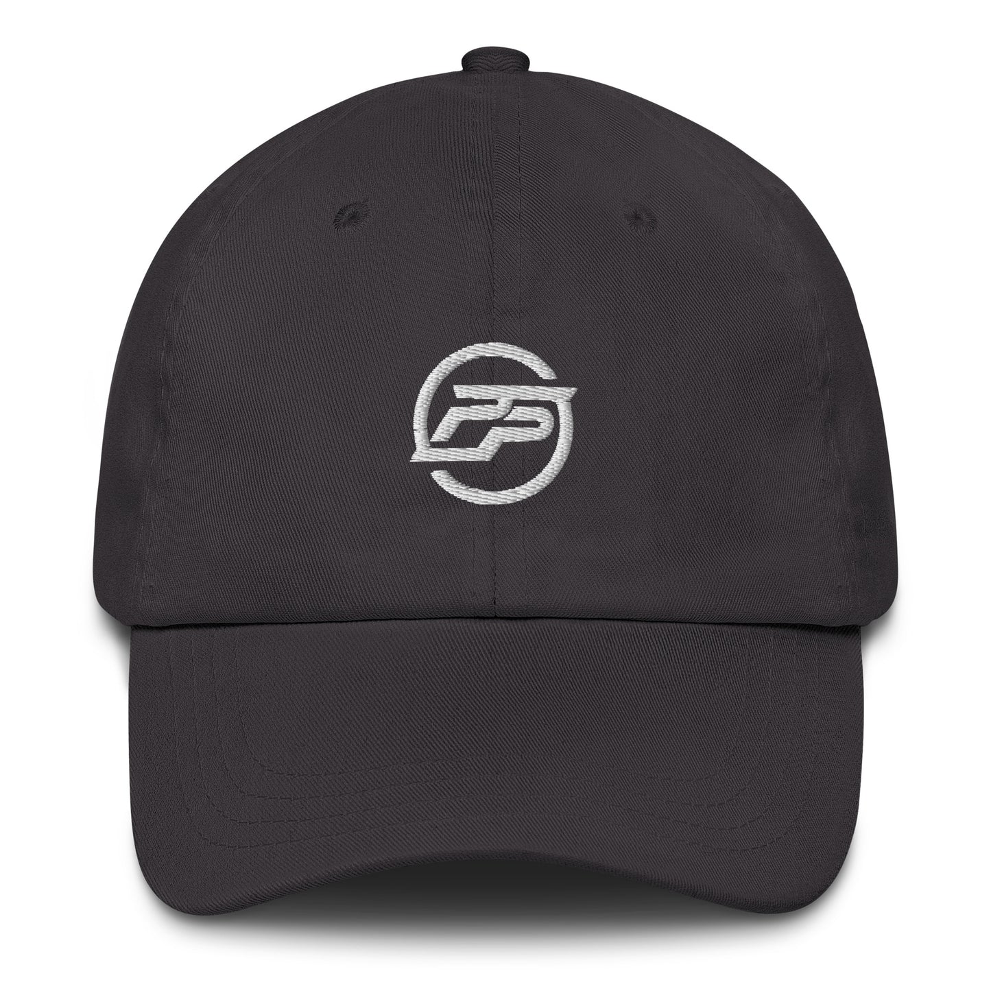 Dad hat grey with white logo