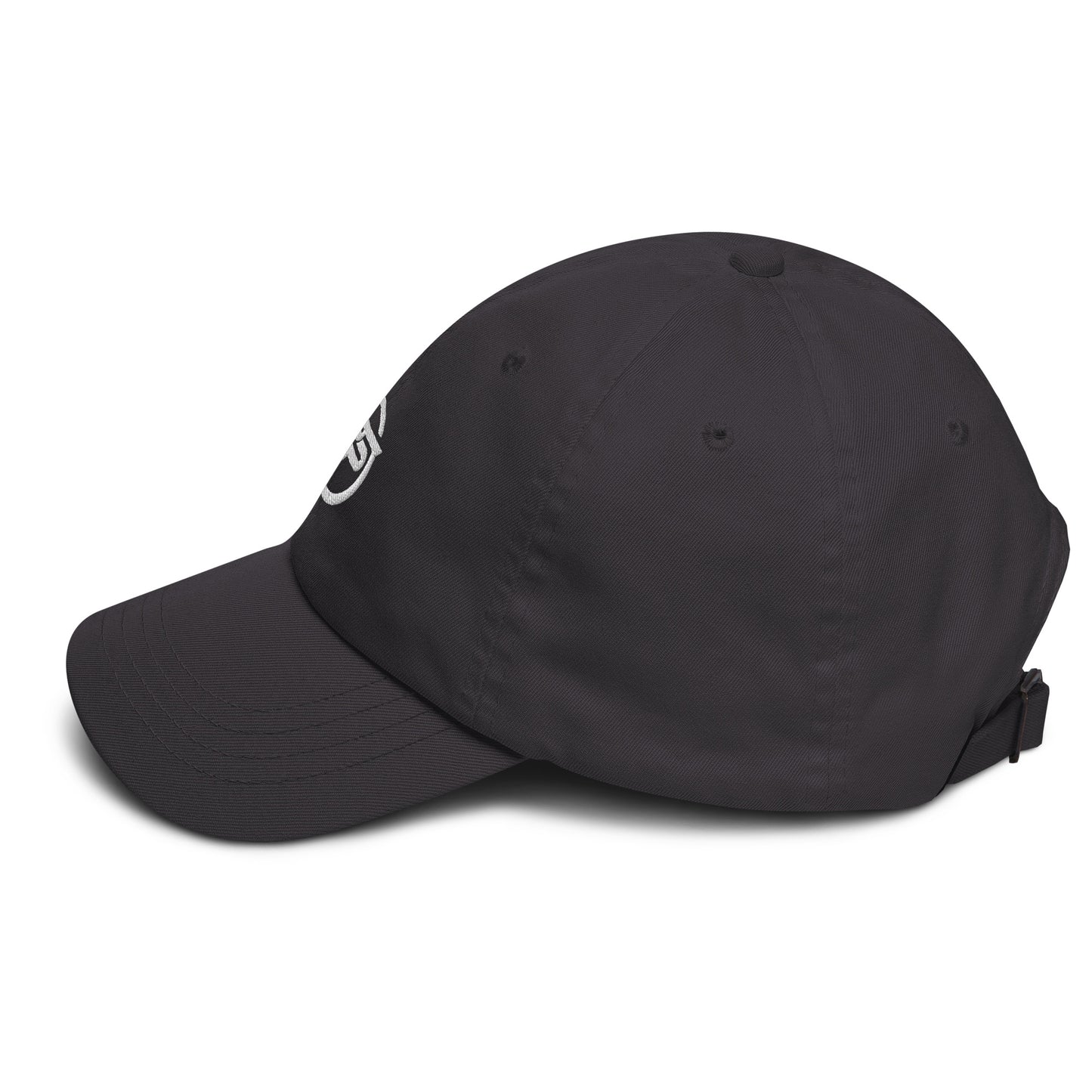 Dad hat grey with white logo