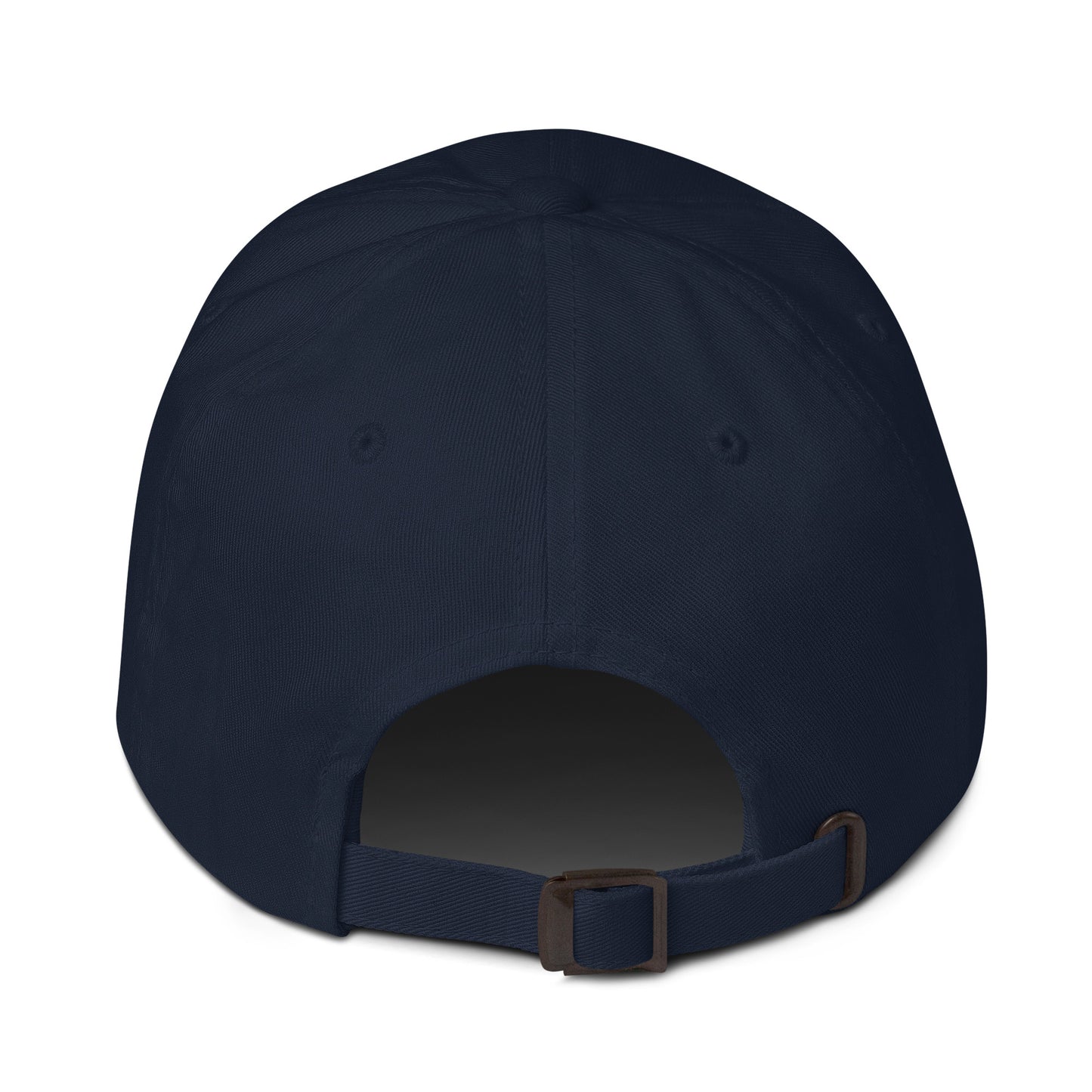 Dad hat blue and grey logo